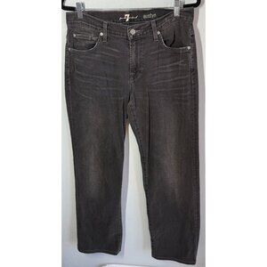 7 For All Mankind Mens Austyn Relaxed Fit Straight Leg Jeans 32x30 Black Wash